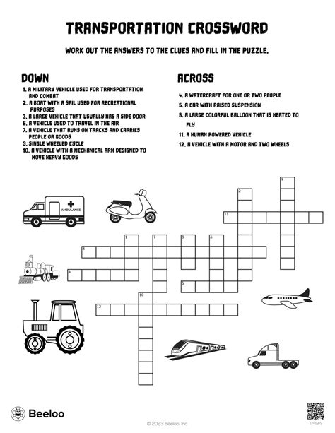 theme park transport crossword clue